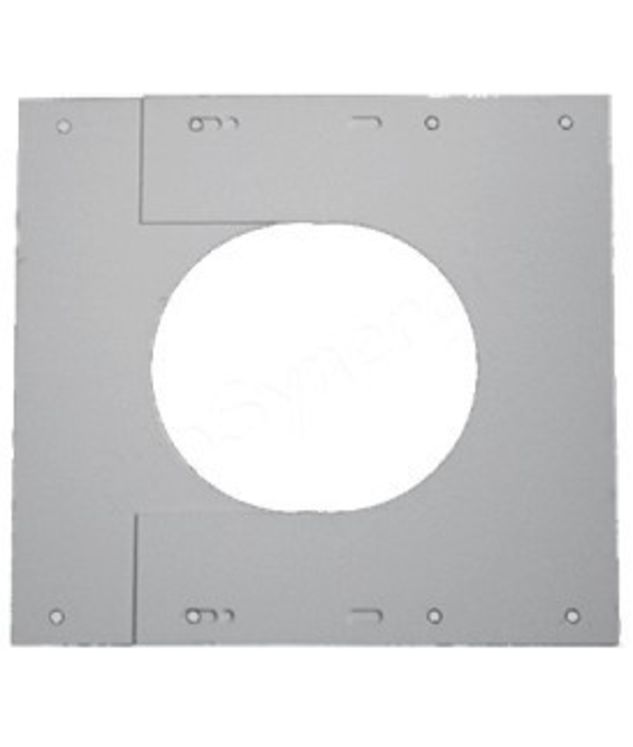 Plaque de finition Laqué Blanc pour concentrique Ø  60/100 mm