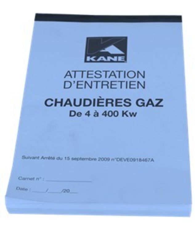 Attestations Chaudière Gaz - 4-400KW