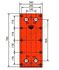 Echangeur Z3 16bars 13,39m² 103 plaques Inox démontables joint EPDM 140°C 39m3/h 4 x Inox G 2´´M (HxLxP) 780x340x399,9mm - 202,4Kg