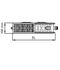 Radiateur Profilé Horizontal à Vanne intégrée Type 22 - Raccordement Droit - Therm X2 - H x L = 750 x  800 mm Puissance 1590 W