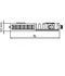 Radiateur Plan à Vanne intégrée Horizontal Type 11 - Raccordement Droit - H x L = 505 x 1205 mm Puissance  903 W