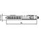 Radiateur Plan à Vanne intégrée Horizontal Type 11 - Raccordement Gauche - H x L = 505 x 2005 mm Puissance 1502 W