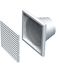 Grille de ventilation plastique GPA carrée 186 x 186mm à ailettes fixes - Fût Ø 100, 110, 120, 130 et 150mm