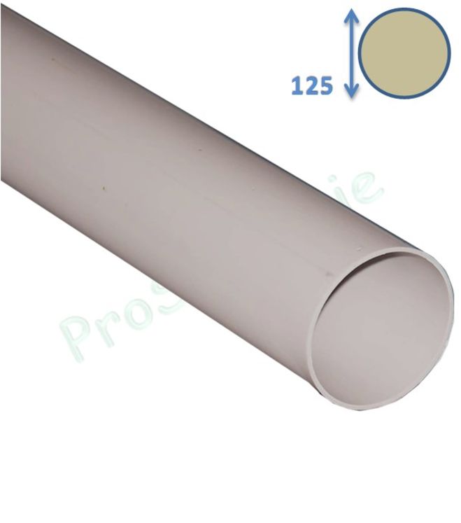 Tuyau PVC Blanc Ø int/ext 121/125 mm (ép.2mm) - Longueur 3 m - Ventilation (VMC)