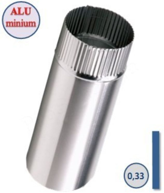 Tuyau Aluminium - L = 33 cm - Ø  125 mm