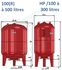 Vases sanitaires ACS eau potable froide/chaude sur pieds à bride, vessie série Ultra-Pro Contenance 200 Litres Ø x Haut. = 550 x 1285mm - Raccord ØM1´´1/2 + raccord ØM1/2´´