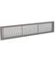 Grille simple déflection ailettes fixes horizontales (Série Gridlined Wall) - 1000 x 100 mm - Finition alu anodisé