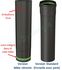 Tuyau de poêle rétreint acier émaillé (ép 1mm) noir mat coulissant (dans un autre tuyau) Ø 80 mm longueur 50 cm (de 6 à 36 cm utile) + bague de blocage et joint viton (vert)