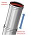 Tuyau coulissant (dans un autre tuyau) longueur 0,5 mètre (de 9 à 39 cm utile) Rigidten Inox 316 Pro (4/10ème) ''condensation'' avec joint - Ø 150 mm