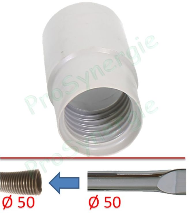 Embout flexible aspirateur Ø 50 - Accessoires Ø 50 mm