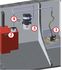 Kit automatique transfert de granulés à partir d´un stockage fond plat (1m³) avec une taupe (suspendu au plafond), vers le remplissage d´un poêle/chaudière avec un doseur