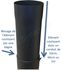 Bague de réglage Noir Mat Ø 130 mm pour tuyau de poêle acier émaillé noir mat coulissant