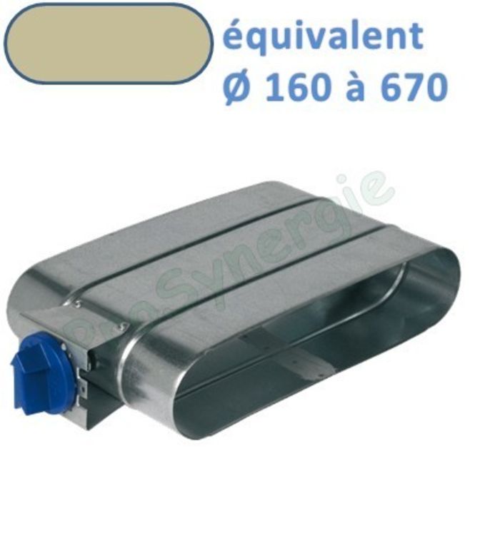 RGO - Registre d´équilibrage Galva Oblong - Hauteur 100 mm - Largeur 350 mm