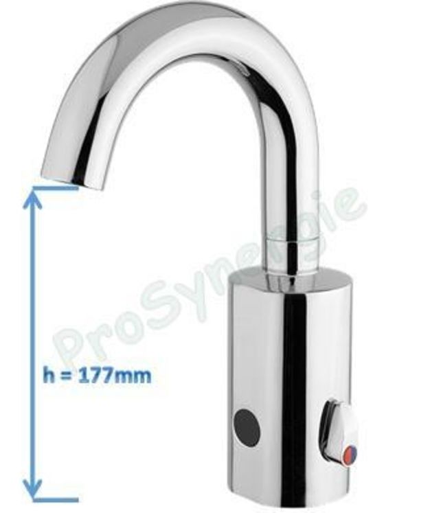 Mitigeur electronique pour lavabo. Alimentation eau chaude et eau froide. Température réglable.