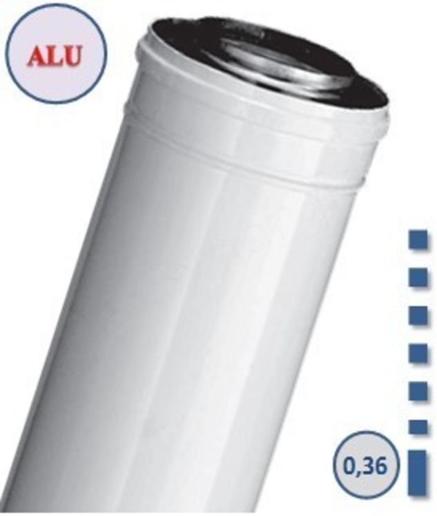 Conduit Concentrique Télescopique Aluminium / Galva - pour chaudières ventouses Gaz