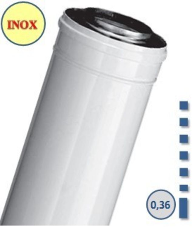 Conduit concentrique télescopique Ø 80/125 mm - Inox/GALVA