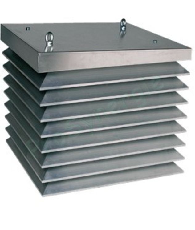 Edicule de toiture aluminium AP 639 Hauteur (hors chapeau) 300mm - raccordement LxW = 300 à 1200mm