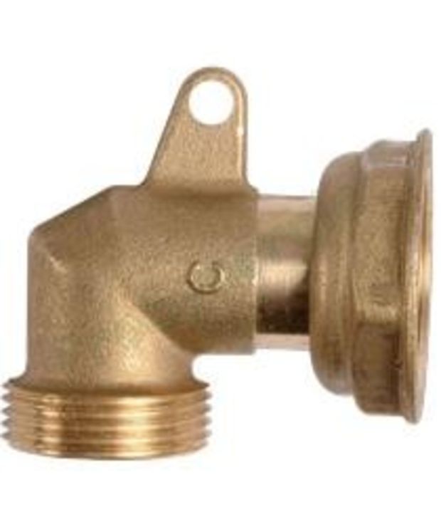 Coude 90° liaison compteur/régulateur gaz à patte MF (écrou) 6/20