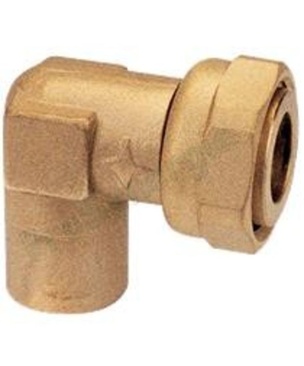 Raccord gaz coudé 90° à braser Ø 16 - F (écrou) Ø 1/2´´
