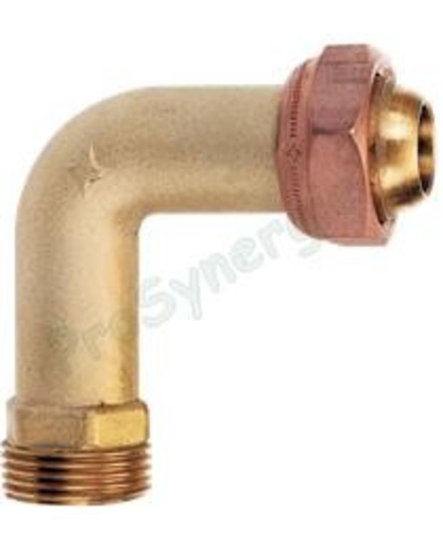Raccord coudé 90° Gaz 2 pièces MF (écrou) Ø 20/27 (3/4´´) sphéro-cônique