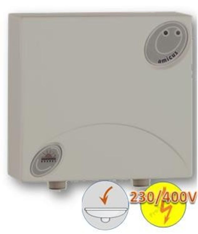 AMICUS - Chauffe-eau Elec instant. sur évier 230/400 Volts 5 Kw - HxLxP = 230 x 87 x 209 mm