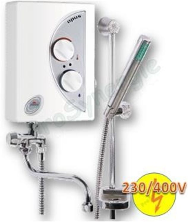 Chauffe-eau instantané OPUS 230 ou 400V 6.8 à 8.6Kw + douchette & robinet lavabo