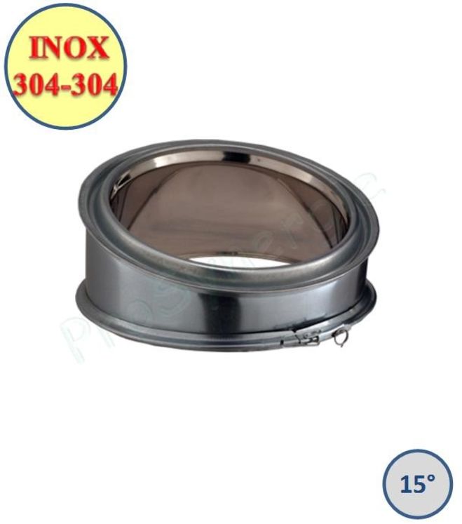 Coude 15° Inox Isolé Øint/ext 150/200mm - Inox 304/304