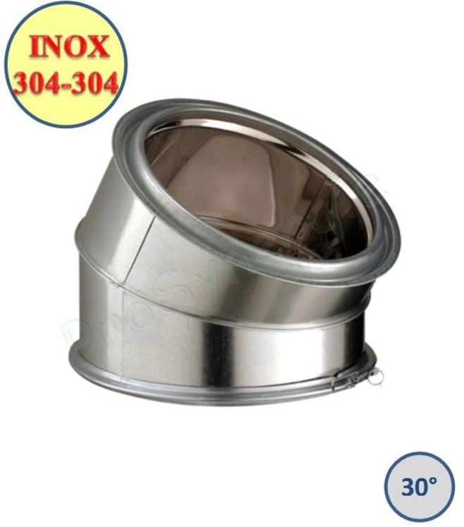 Coude 30° Inox Isolé Øint/ext 150/200mm - Inox 304/304