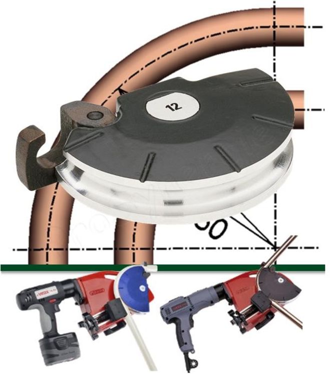 Forme Concentrique de Cintreuse Electroportative Eurosterm - Ø 12 mm - rayon 75 mm