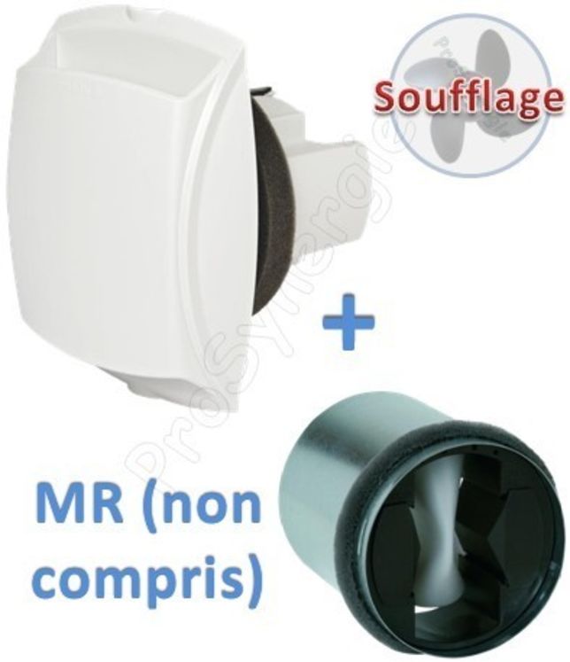 Bouche Autoréglable Bap´SI Twin double débit - Raccordement sans Fût - Soufflage (ajouter un MR (Module de Régulation)