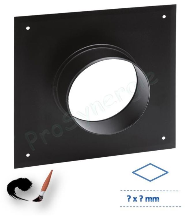 Plaque Concentrique de Connexion de cheminée - C33 Noir - Ø 100/150 mm