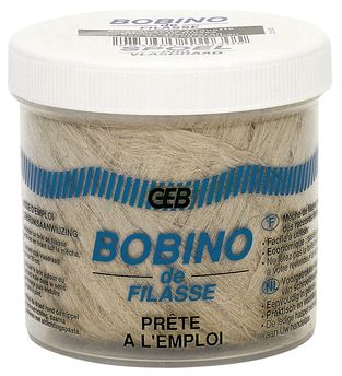 Dévidoir, distributeur filasse avec bobine 80g - Filasse de lin peigné, de qualité supérieure