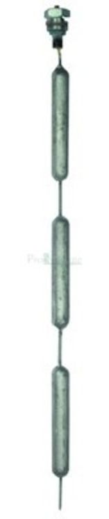Anode magnésium chaine articulée 4 éléments ØxLong. 21x130mm (L.total 675mm) - Bouchon fileté (joint PTFE) ØM 3/4´´ (27 mm)