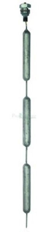 Anode magnésium chaine articulée 4 éléments ØxLong. 21x130mm (L.total 675mm) - Bouchon fileté (joint PTFE) ØM 3/4´´ (27 mm)