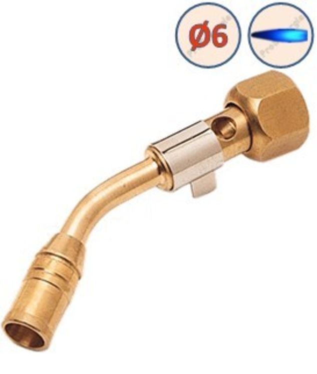 Lance à braser - débit 40 g/h à 3 bar - brasage tube cuivre Ø 7 mm