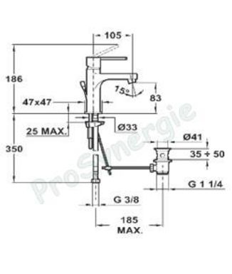 Robinet mitigeur lave-mains Wossa (validation couleur)