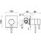 Mitigeur encasté thermostatique platine carrée douche Uisse