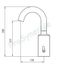 Mitigeur electronique pour lavabo. Alimentation eau chaude et eau froide. Température réglable.