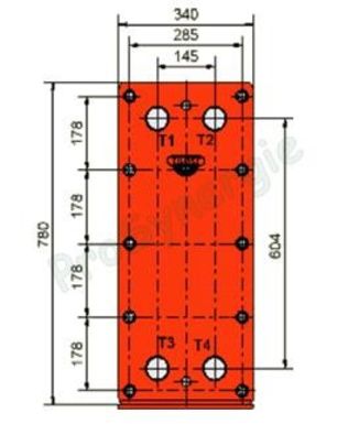 Pompe manuelle de transfert, joints en EPDM, rouge