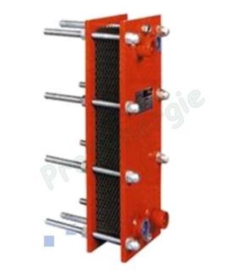Echangeur Z2 16bars 1,598m² 47 plaques Inox démontables joint EPDM 140°C 15.3m3/h 4 x G 1´´F (HxLxP) 480x180x173,7mm - 31,19Kg