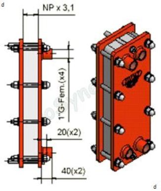 Pompe manuelle de transfert, joints en EPDM, rouge