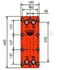 Echangeur Z2 10bars 0,714m² 21 plaques Inox démontables joint EPDM 140°C 15.3m3/h 4 x G 1´´F (HxLxP) 480x180x89,1mm - 21,97Kg