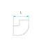 Coude vertical ovale pour raccordement caisson Optiflex