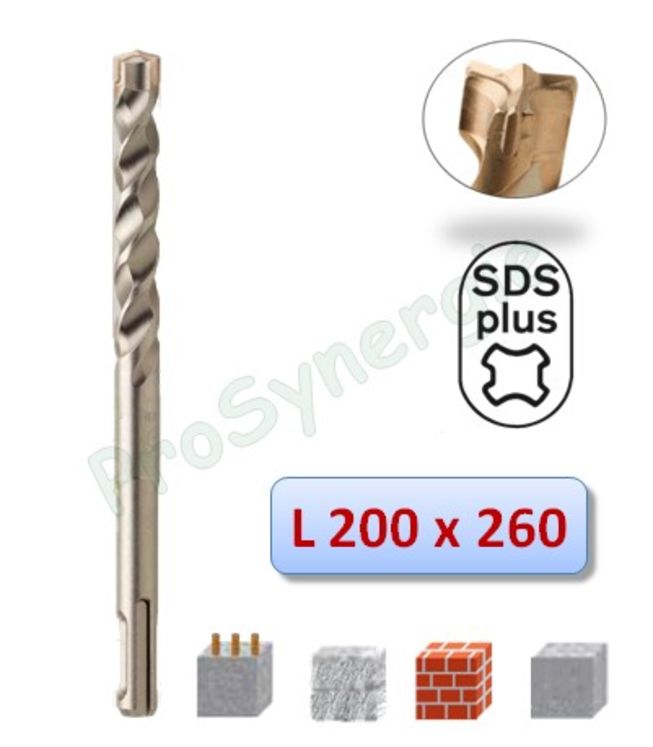Foret béton et matériaux SDS+ Booster Plus - Ø 10  mm - Longueur  260 mm