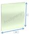 Vitre en plexiglass brisable 468 x 468 mm (avec faiblesse rainure en croix) pour coffret de sécurité" sous verre dormant"