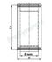 Tuyau Longueur 0,5 mètre (450 mm utile) Isolé Opsinox Int./Ext. = Inox 316 / 304 - Øint/ext 139/200mm