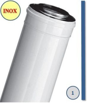 Conduits Concentrique Inox / Galva - L = 1mètre - pour chaudières ventouses Gaz ou Fuel