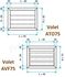Volet de surpession d´air - Volets anti-retour - Type AVF/ANF/ATO 75