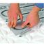 Coude lamelle acier zingué thermo-conductrice 110 x 245x 0,5mm pour système plancher sans chape tube Ø14mm