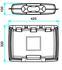 Caisson de répartition pour Minigaine - 1 piquage 60x200mm (équivalent Ø125mm) et 3 piquages 40x100mm (équivalent Ø80mm)